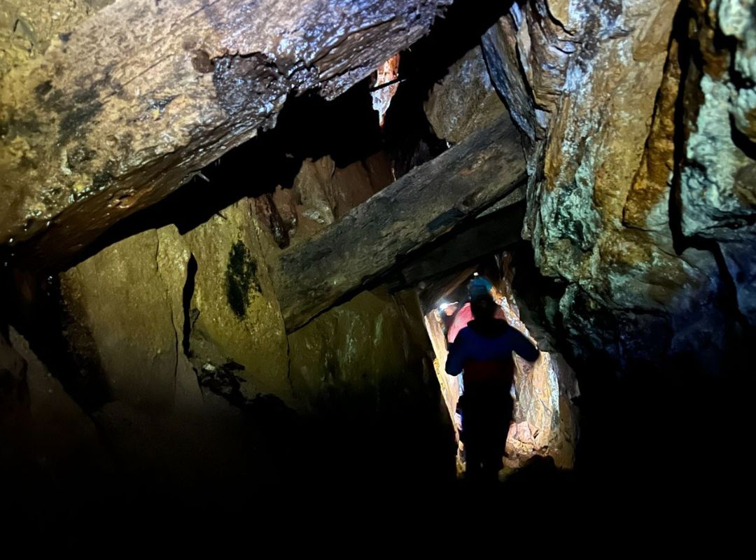 Jethro Jackson exploring a Cornish tin mine Jethro Jackson exploring a Cornish tin mine